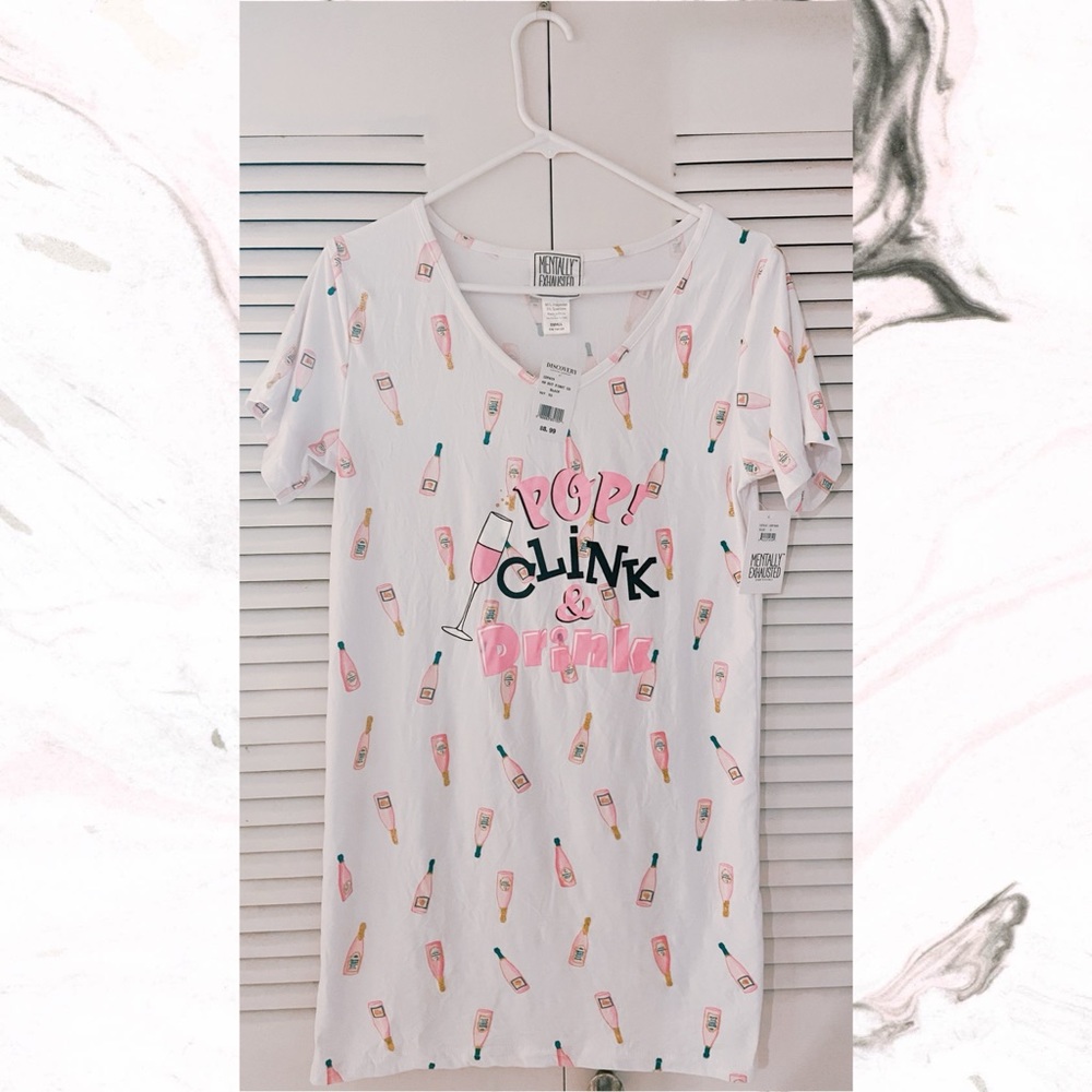 “ POP! Clink & Drink” v-neck nightdress